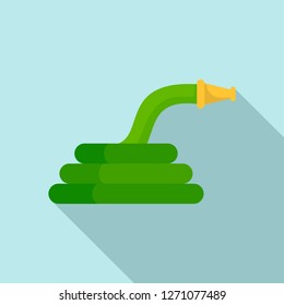 Garden hose icon. Flat illustration of garden hose vector icon for web design