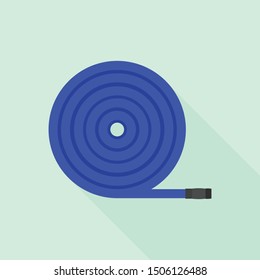Garden hose icon. Flat illustration of garden hose vector icon for web design