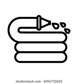 garden hose icon linear logo mark in black and white