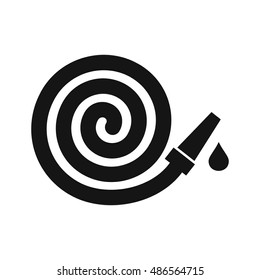 Garden hose icon in simple style isolated on white background. Watering symbol vector illustration
