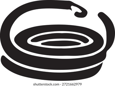 Gartenschlauch-Symbol Schwarz Wasser Rohr Symbol