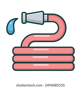 Garden Hose Icon Vector Design Template