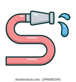 Garden Hose Icon Vector Design Template