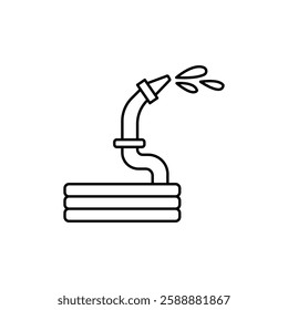 garden hose icon Vector logo set flat