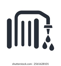 garden hose icon. vector.Editable stroke.linear style sign for use web design,logo.Symbol illustration.