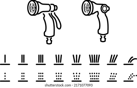 Garden Hose Nozzle Sprayer  , Vector Icon 