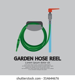 Garden Hose Reel Vector Illustration