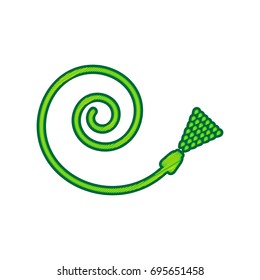 Garden hose sign. Vector. Lemon scribble icon on white background. Isolated