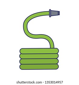Garden hose tool isolated blue lines