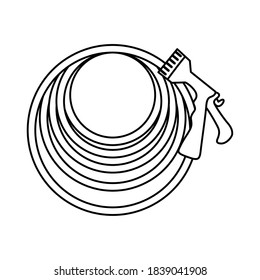 garden hose tool line style icon vector illustration design