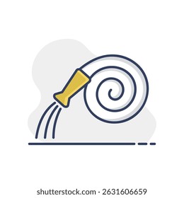 Mangueira de jardim, tubo de água ícone vetor isolado. Símbolo gráfico para agricultura, jardim e plantas site e aplicativos design, logotipo, aplicativo, UI