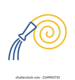 Garden hose, water pipe vector icon. Graph symbol for agriculture, garden and plants web site and apps design, logo, app, UI