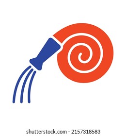 Garden hose, water pipe vector glyph icon. Graph symbol for agriculture, garden and plants web site and apps design, logo, app, UI