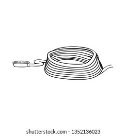 Garden hose.Vector lineart.