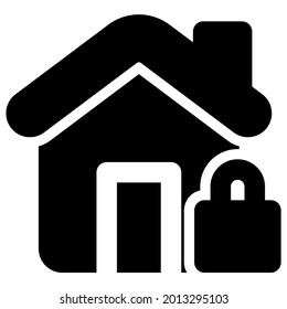 Garden house icon black solid