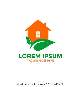 garden house logo vector illustration
