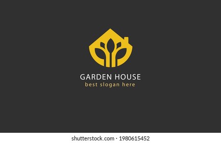Garden House vector logo design