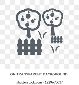 Garden icon. Garden design concept from Agriculture, Farming and Gardening collection. Simple element vector illustration on transparent background.