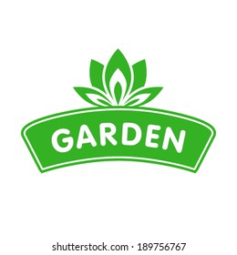Garden icon with flower