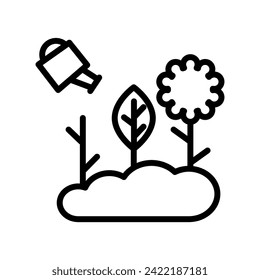 Garden icon, gardening, plants, flowers, landscaping line icon, editable vector icon, pixel perfect, illustrator ai file