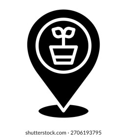 Garten Symbol Glyphe Design Vektorgrafik