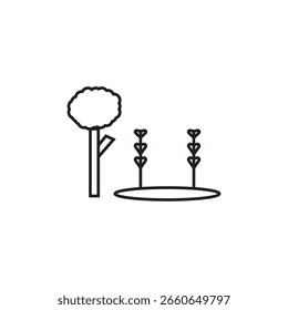 Icono de jardín Ilustración Elemento Diseño