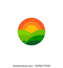 garden, icon, land, leaf,landscape, label, healthy, herbal, green, fresh