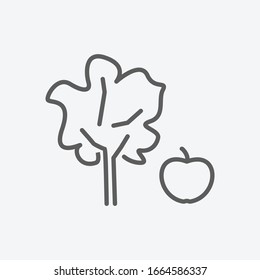 Garden icon line symbol. Isolated vector illustration of icon sign concept for your web site mobile app logo UI design.