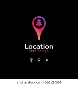 garden icon. location icon for map