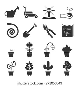 garden icon set