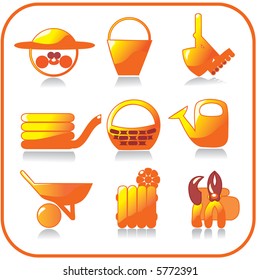 garden icon set