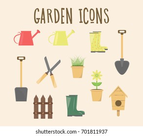 Garden icon set