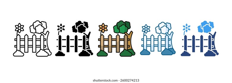 Garden Icon Set Multiple Style Collection