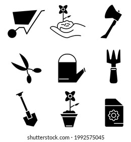 garden icon. garden set symbol vector elements for infographic web.