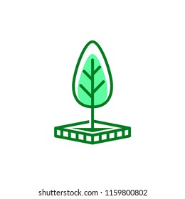 garden icon symbol, leaf tree logo template vector illustration