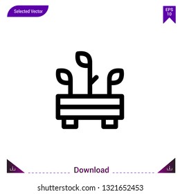 garden icon vector . Best modern, simple, isolated, application ,ecology icons, logo, flat icon for website design or mobile applications, UI / UX design vector format
