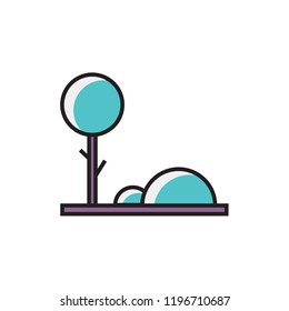 garden icon vector design. filled outline style