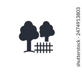 garden icon. vector.Editable stroke.linear style sign for use web design,logo.Symbol illustration.