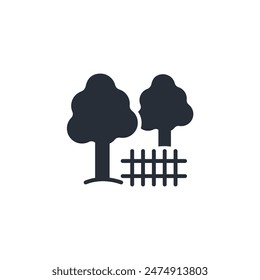 garden icon. vector.Editable stroke.linear style sign for use web design,logo.Symbol illustration.