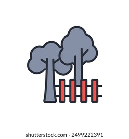 icono de jardín. Vector. Trazo editable. signo de estilo lineal para uso Diseño web, logotipo. Ilustración de símbolo.
