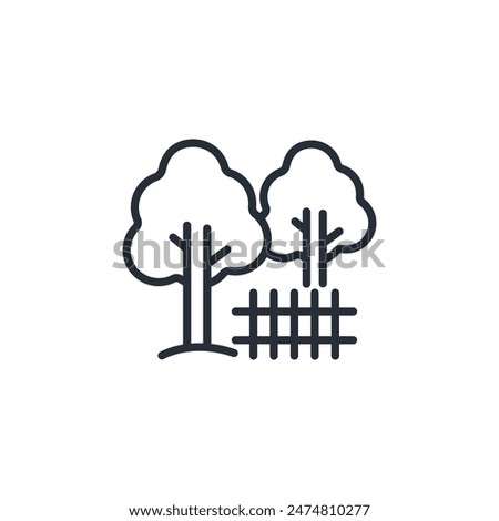 garden icon. vector.Editable stroke.linear style sign for use web design,logo.Symbol illustration.