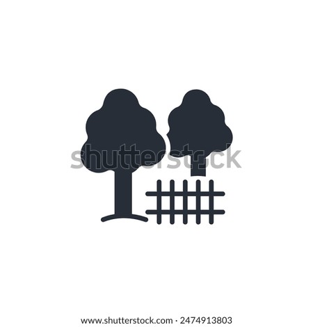 garden icon. vector.Editable stroke.linear style sign for use web design,logo.Symbol illustration.