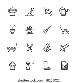 Garden icons. Lined have not been expanded to maintain maximum editability.