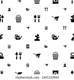 los iconos del jardín se combinan perfectamente. Incluye herramientas de jardinería, planta, fertilizante, cesta de flores, lata de agua, flechas de ruedas, iconos de jardinería. iconos de jardín para web y móvil.