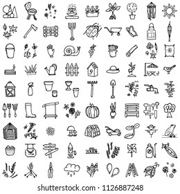 Garden icons set
