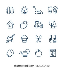 Garden icons set,