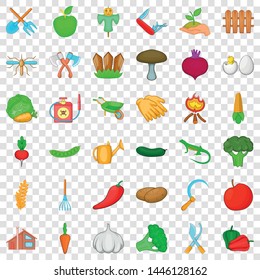 Garden icons set. Cartoon style of 36 garden vector icons for web for any design