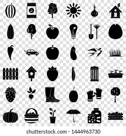 Garden icons set. Simple style of 36 garden vector icons for web for any design
