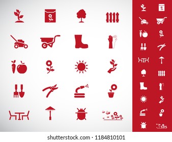 Garden icons. Vector garden icon set.