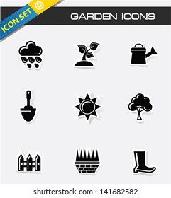 Garden icons,vector